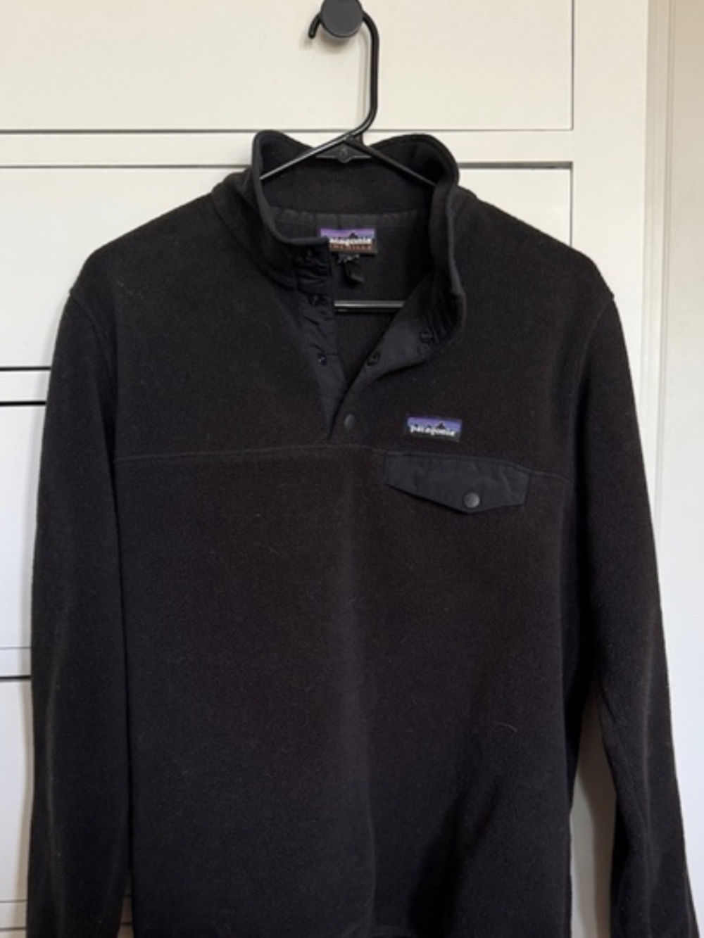 Patagonia Black Snap-Front Fleece Pullover